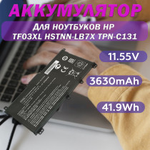Аккумулятор для ноутбука HP TPN-C131, TPN-Q191, TPN-Q192, TPN-Q201 (TF03XL) 11.55V 3630mAh 42Wh, черный, HC/OEM