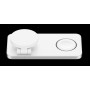 Беспроводная зарядка 3 в 1 MicroParts T8, Fast Charge QC3.0, Magnetic - 12В = 1.5А, 9В = 2.7А, 15Вт общая мощность 22.5Вт, совместимость с Apple, белая