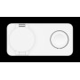 Беспроводная зарядка 3 в 1 MicroParts T8, Fast Charge QC3.0, Magnetic - 12В = 1.5А, 9В = 2.7А, 15Вт общая мощность 22.5Вт, совместимость с Apple, белая