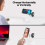 Беспроводная зарядка 3 в 1 MicroParts UD22, Fast Charge QC3.0, Magnetic - 9В, 3А, 15Вт, LED подсветка, общая мощность 22.5Вт, совместимость с Apple, белая