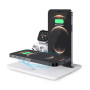 Беспроводная зарядка 4 в 1 MicroParts UD17 Pro, Fast Charge QC3.0, Magnetic - 9В, 2А, 15Вт, общая мощность 22.5Вт, совместимость с Apple, черная
