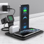 Беспроводная зарядка 4 в 1 MicroParts UD17 Pro, Fast Charge QC3.0, Magnetic - 9В, 2А, 15Вт, общая мощность 22.5Вт, совместимость с Apple, черная