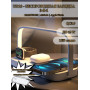 Беспроводная зарядка 3 в 1 MicroParts UD10, Fast Charge QC3.0, Magnetic - 9В, 2А, 15Вт, LED-лампа, общая мощность 22.5Вт, совместимость с Apple, белая
