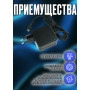 Блок питания для ноутбука Asus 5-20V 2.25А 45W Type-C (ADL-45A1), Q325, Chromebook Flip C523, Flip C223, C302, ZenBook 3 UX390, квадратный корпус, без сетевого кабеля, HC/ORG