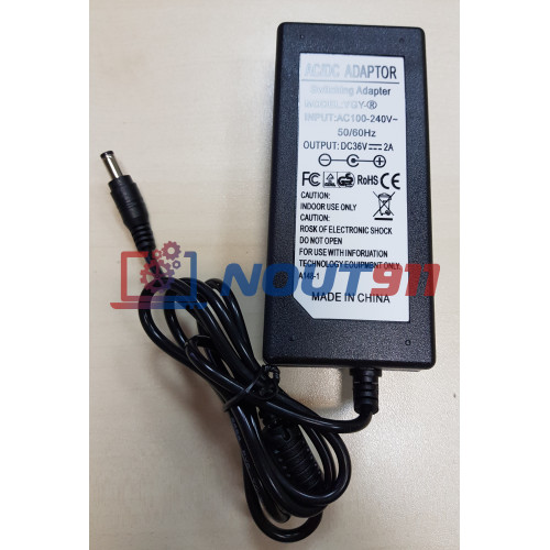 Блок питания для гироскутера-сигвея 36V 2A 72W 5.5x2.5mm (3620)