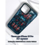 Чехол для iPhone 15 Pro с 3D принтом Холодильник с колой, накладка силиконовая, рамка черная