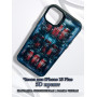 Чехол для iPhone 15 Plus с 3D принтом Холодильник с колой, накладка силиконовая, рамка черная