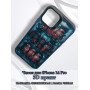 Чехол для iPhone 14 Pro с 3D принтом Холодильник с колой, накладка силиконовая, рамка черная