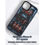 Чехол для iPhone 13 с 3D принтом Холодильник с колой, накладка силиконовая, рамка черная