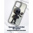Чехол для iPhone 12 Mini с 3D принтом Скелетик с розой, накладка силиконовая, рамка белая
