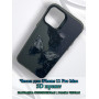 Чехол для iPhone 11 Pro Max с 3D принтом Черная бабочка, накладка силиконовая, рамка черная