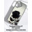 Чехол для iPhone 17 с 3D принтом Черная роза, накладка силиконовая, рамка белая