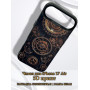 Чехол для iPhone 17 Air с 3D принтом Часовой механизм, накладка силиконовая, рамка черная