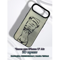 Чехол для iPhone 17 Air с 3D принтом Фигура девушки, накладка силиконовая, рамка черная