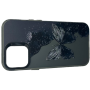 Чехол для iPhone 14 с 3D принтом Черная бабочка, накладка силиконовая, рамка черная