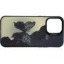 Чехол для iPhone 13 Pro Max с 3D принтом Черная бабочка, накладка силиконовая, рамка черная