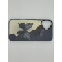 Чехол для iPhone 16 Plus с 3D принтом Черная бабочка, накладка силиконовая, рамка черная