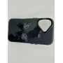 Чехол для iPhone 16 с 3D принтом Черная бабочка, накладка силиконовая, рамка черная