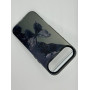 Чехол для iPhone 17 Air с 3D принтом Черная бабочка, накладка силиконовая, рамка черная