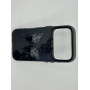 Чехол для iPhone 17 Pro с 3D принтом Черная бабочка, накладка силиконовая, рамка черная