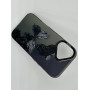 Чехол для iPhone 17 с 3D принтом Черная бабочка, накладка силиконовая, рамка черная
