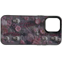 Чехол для iPhone 16 Pro Max с 3D принтом Черепки на фоне цветов, накладка силиконовая, рамка черная