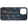Чехол для iPhone 13 Pro Max с 3D принтом Соты с градиентом, накладка силиконовая, рамка черная