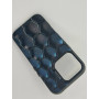 Чехол для iPhone 16 Pro с 3D принтом Соты с градиентом, накладка силиконовая, рамка черная