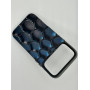 Чехол для iPhone 17 Pro Max с 3D принтом Соты с градиентом, накладка силиконовая, рамка черная