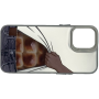Чехол для iPhone 13 Mini с 3D принтом Хлебный пресс, накладка силиконовая, рамка белая