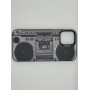 Чехол для iPhone 11 Pro Max с 3D принтом Ретро магнитофон, накладка силиконовая, рамка черная