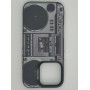 Чехол для iPhone 16 Pro с 3D принтом Ретро магнитофон, накладка силиконовая, рамка черная