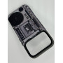 Чехол для iPhone 17 Pro с 3D принтом Ретро магнитофон, накладка силиконовая, рамка черная