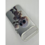 Чехол для iPhone 17 Air с 3D принтом Скелетик с розой, накладка силиконовая, рамка белая