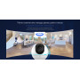 Поворотная Wi-Fi Камера EZVIZ H6 5МП 3K 1620p (4.0mm) Wi-Fi 2.4/5 ГГц, microSD до 512Gb, H.265, обзор 360 гр, ИК подсветка до 10м, DC 5V/ 2A, белая