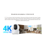Поворотная Wi-Fi Камера EZVIZ TY1 PRO 8МП 4K 2160p (4.0mm) microSD до 512 ГБ, 2.4GHz / 5GHz, H.265, обзор 360 гр, ИК подсветка до 10м, USB-C, белая