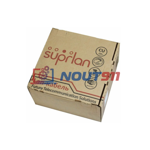 Кабель витая пара UTP 4 пары SUPRLAN Standart CAT5E 4PR AWG24 4x2x0.48 Cu (indoor) PVC / серый 305 м