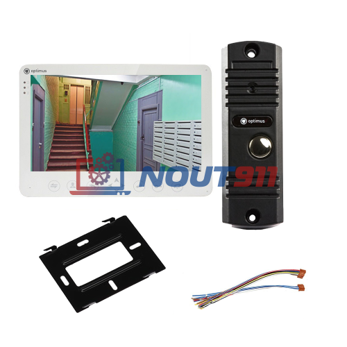 Комплект видеодомофона Optimus Light 10.1? TFT - 1Мп 1024x600 белый