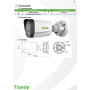 Уличная IP-камера Tiandy AK TC-C34 (2.8mm) 4МП 2560x1440 H.265, микрофон, угол 117.3гр, подсветка до 30м, IP67 PoE