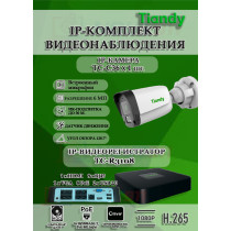 Комплект видеонаблюдения Tiandy на 1 IP камеру - 6Мп 1800P (TC-R3108 + 1хTC-C36QN)