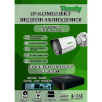 Комплект видеонаблюдения Tiandy на 1 IP камеру - 6Мп 1800P (TC-R3104 + 1хTC-C36QN)