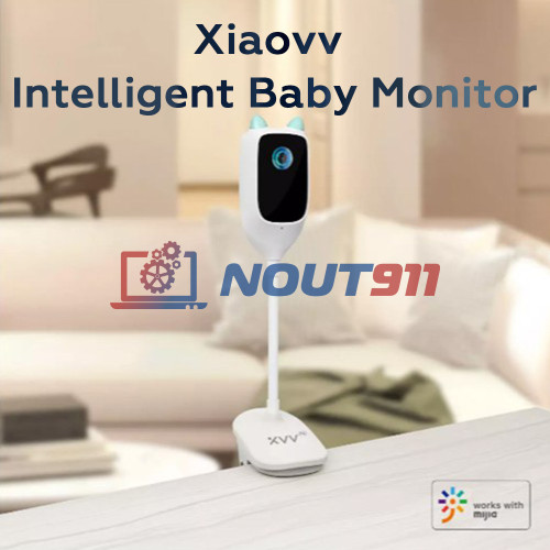 Видеоняня Xiaovv Intelligent Baby Monitor 1080P C1 2K XVV-3130S-BM-C1 (1920x1080p), MicroSD 128Гб, Wi-Fi, H265