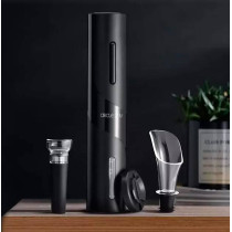 Винный набор Xiaomi Circle Joy 4 in 1 (электрический штопор - диаметром до 35 мм, аэратор, вакуумная пробка, нож) Samurai Wine Set (CJ-TZ07) Global, черный