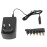 Блок питания 3V-12V 1A 12W (SY6312112) MicroParts, универсальный, регулируемый с насадками, черный