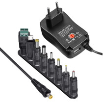 Блок питания 3V-12V 2.5A 30W (SY83122530) MicroParts, универсальный, регулируемый с насадками