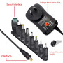 Блок питания 3V-12V 2.5A 30W (SY83122530) MicroParts, универсальный, регулируемый с насадками