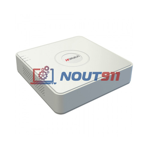 IP Видеорегистратор HiWatch DS-N208P(C), 8 IP камер 4МП, 2688x1520, 25к/с на канал, 8 PoE портов, H.265+, белый