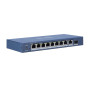 Коммутатор PoE HIKVISION DS-3E0510P-E, 8 PoE+ порта 10/100/1000 Мбит/с, 2 Uplink порт 1000 Мбит/с, RJ-45, SFP, 110Вт