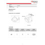 Камера видеонаблюдения HD-TVI HiWatch DS-T203L(B) (2.8mm), купольная, 2МП, 1920x1080, подсветка 20м, технология ColorVu, Микрофон, IP67, белая