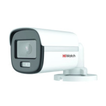HD-TVI камера HiWatch DS-T200L (2.8 мм), уличная, 2МП, 1920x1080, ColorVu объектив, 3D DNR, IP66, белая